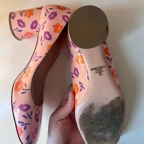 Prada floral pink patent heels - Picture 4 of 5